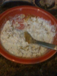 Cottage cheese with spices