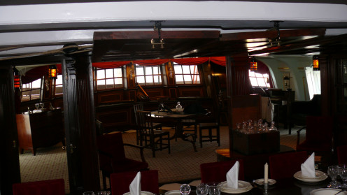 Admiral Nelson's cabin aboard HMS Victory