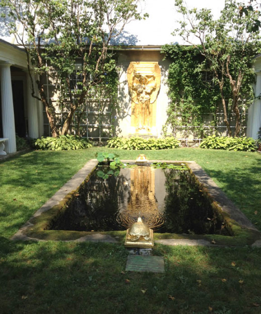 The Atrium with its' shallow pool is a perfect spot to sit and rest.