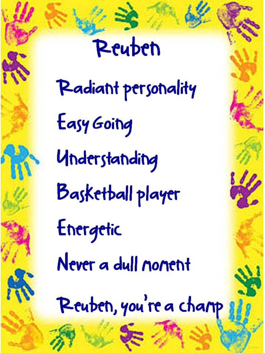 Acrostic Name Poems For Boys LetterPile