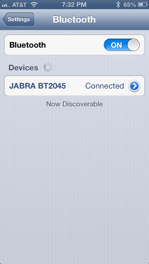 Select your Jabra Bluetooth headset to connect to it. Enter a password if prompted.