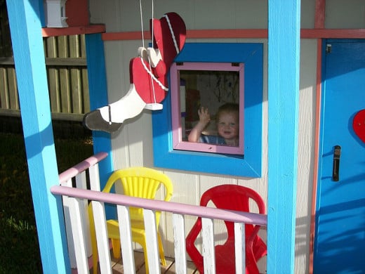 Here we see some customer interaction, showing some of the value of creating the playhouse