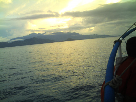 Goodenough Island (in front) and Fergusion Island (at the back), Papua New Guinea