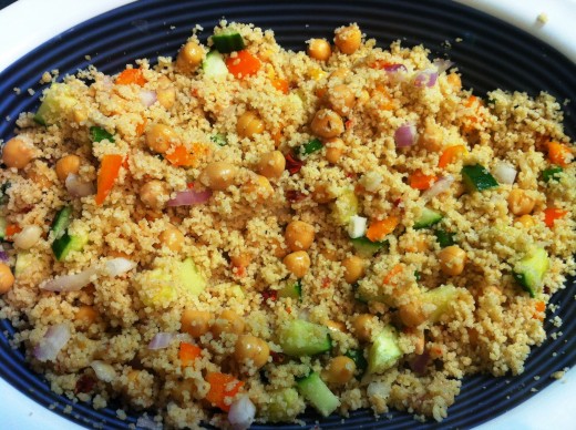 Whole wheat couscous salad