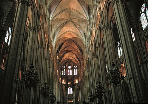 Interior of Bourges cathedral