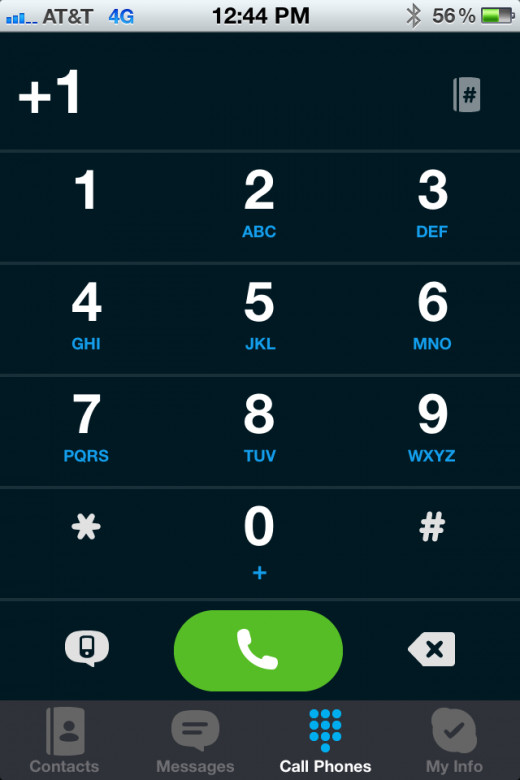 Skype call screen
