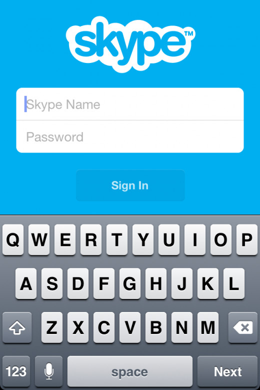 Skype sign in