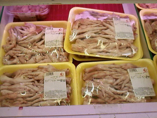 This chicken feet are cook as adidas, a street food loved by many.