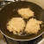 Spoon the ingridients into the frying pan to form patties. They should be around 1cm thick.