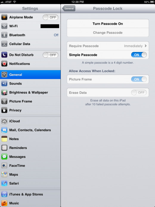 Tap "Turn Passcode On."