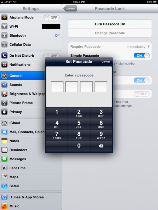 Enter your passcode if you're using a simple passcode.