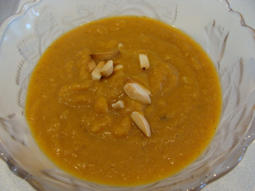 Serve hot with a sprinkle of toasted almonds.