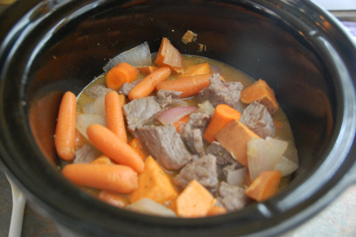 beef stew, cooking away, one of my favorite smells!