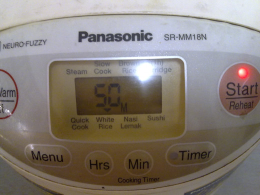 Press "White Rice" for 50min baking