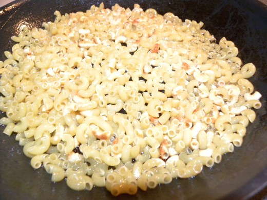 Slightly Brown Noodles, they will burn quickly