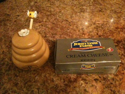 honey, cream cheese