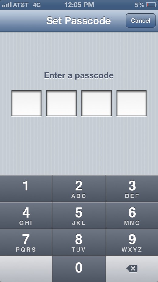 Enter the 4-digit passcode twice.