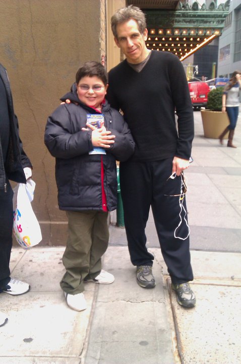 My youngest son and Ben Stiller in NYC!