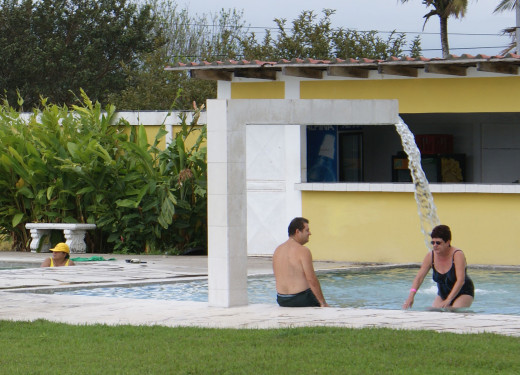 One of several pools at Yoko Hot Springs.  The pool water ranges from hot to warm, you can find which best suits you.
