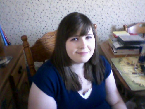 Here she is just before graduation