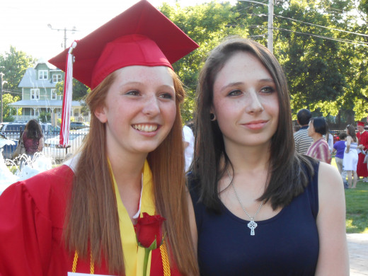 My daughter Michaela and her sister Morgan at Michaela's graduation!