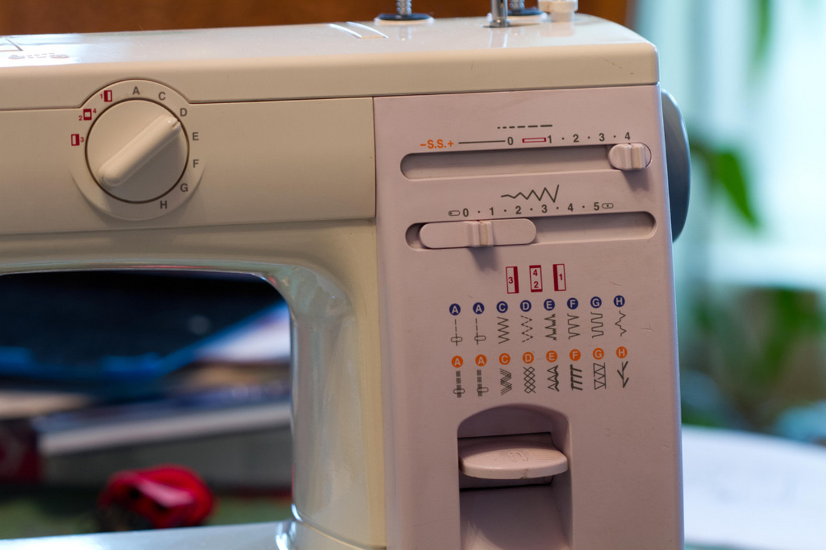 This electronic sewing machine comes with additional stitches that are not available in the basic model.