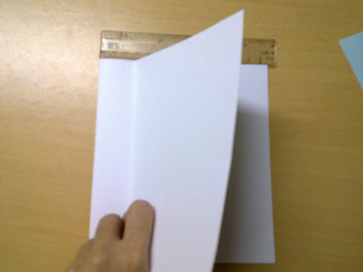 Fold an indent 1 inch width