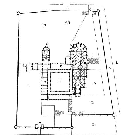 Plan of Saint-Germain-des-Prés Abbey