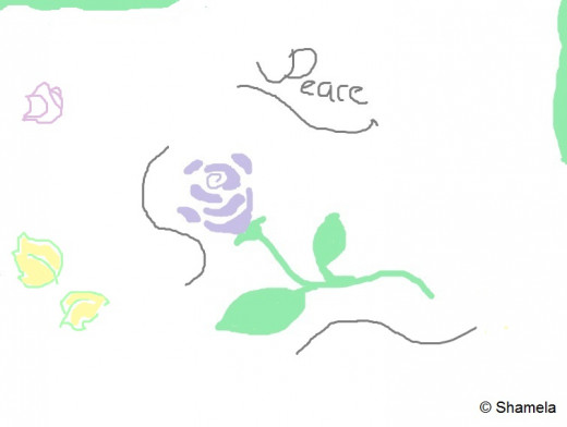 My drawing to remember peace.My peaceful flowers.
