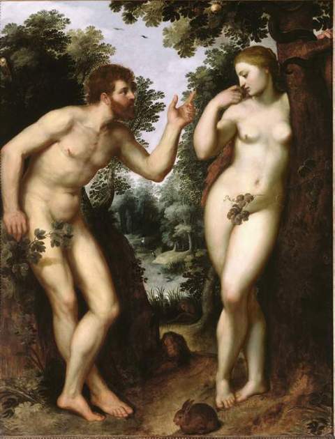 Adam and Eve, by Rubens.     Wait a minute...they are not supposed to have belly buttons :)  