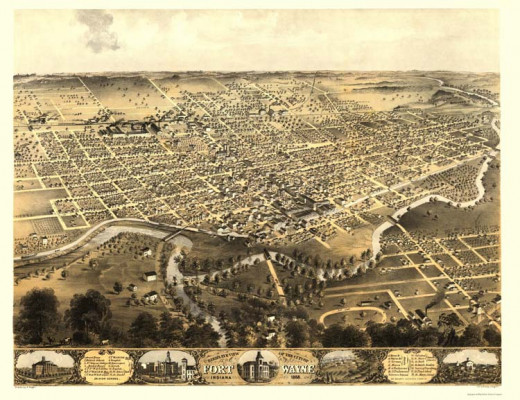 Fort Wayne, Indiana, circa. 1868.