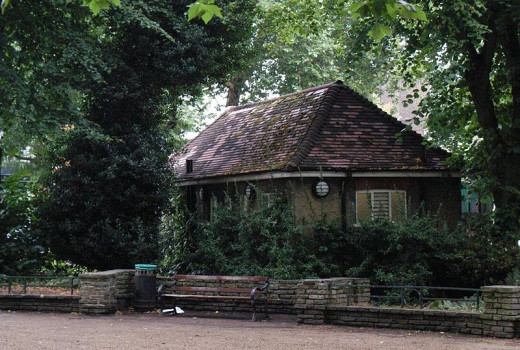 This public lavatory (WC cottage) in Pond Square, London, United Kingdom was photographed by MattHucke on August 26, 2006.