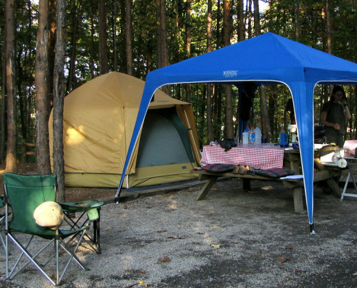 An average campsite