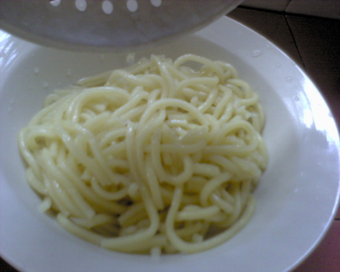 transfer noodles into a big bowl