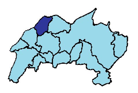 Map location of Oberbillg, in Konz municipal collectivity.