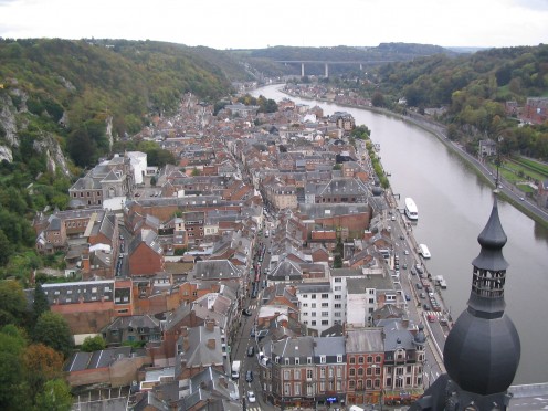 View of the town of Dinant from the Citadel