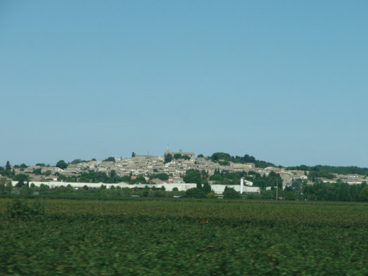 Small village seen by the highway
