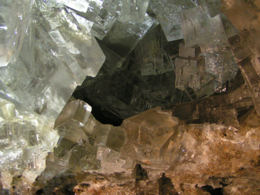 Rock salt from the Wieliczka Salt Mine in Malopolskie, Poland