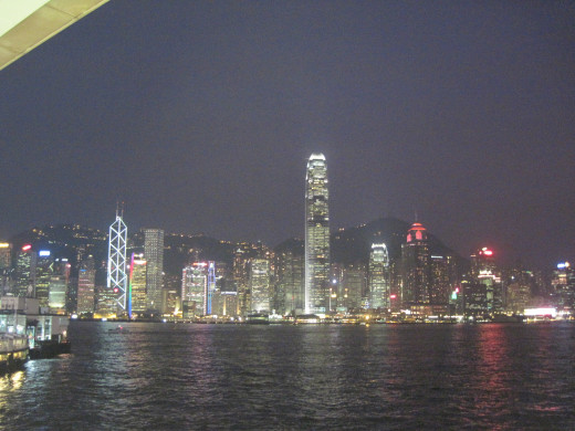 City beautifully lit up with lights - amount of lighting can be reduced to conserve energy.