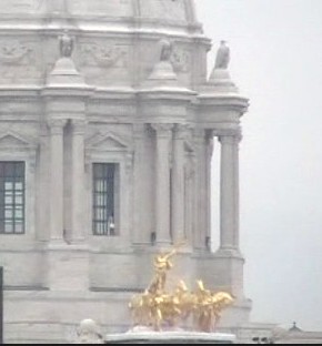 Gold horses on State Capitol.