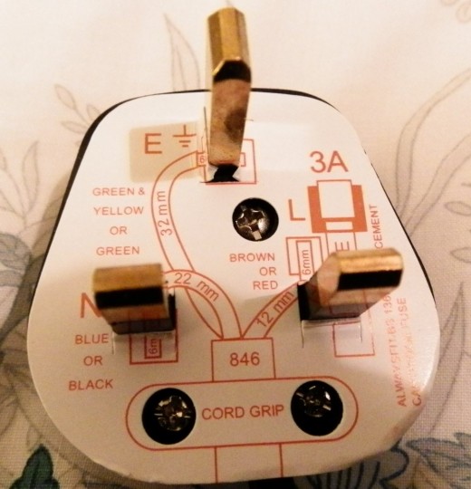 UK plug with wiring diagram