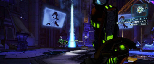 Borderlands 2 Defeat Angelic Guards and Steal and the Vault Key.