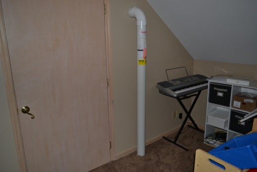 The radon system was installed to remove the harmful radon gas from our basement