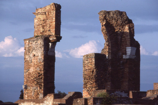 Ruins at Ostia Attica, south of Rome