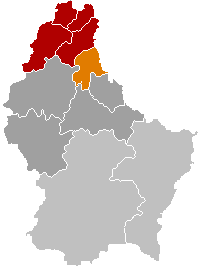 Map location of Parc Hosingen municipality, Luxembourg