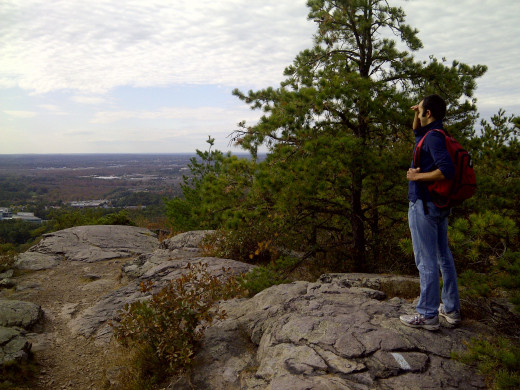 One of several lookout points on Great Blue Hill