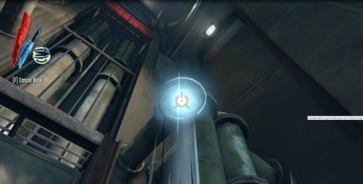 On return to Dunwall Tower, the hero must get to the top of of the tower.