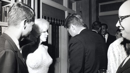 RFK, Marilyn Monroe and JFK in 1962