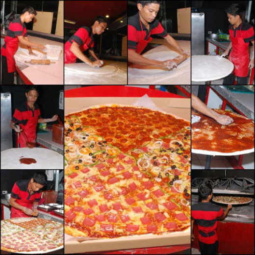 The process of making pizza