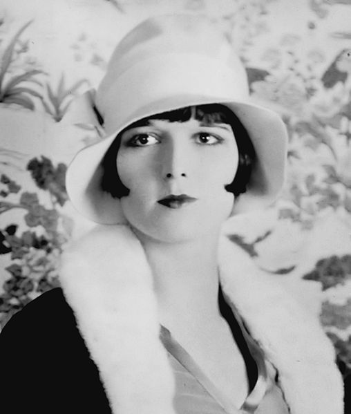 Louise Brooks popularized the bob haircut and starred in several silent films in her heyday.